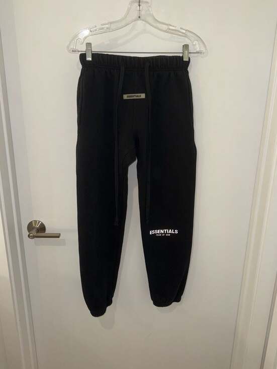 Fear of God Essentials Pants - Fear of God Essentials Women’s Fleece Sweatpants in Black Sz S